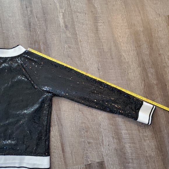 Kensie Sequin Varsity Jacket - Picture 6 of 6